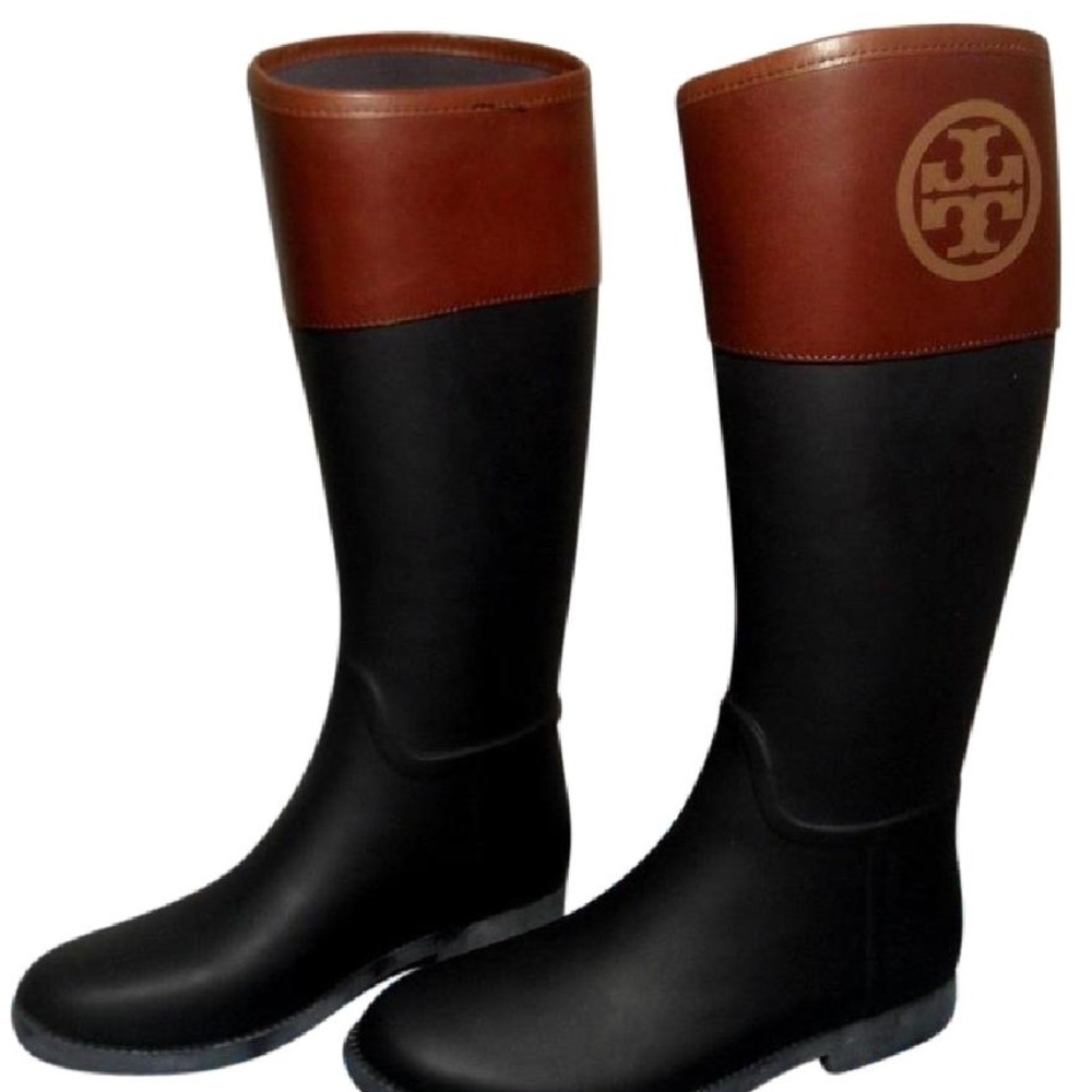 Brand NEW Almond Rubber Leather Rain Boots.